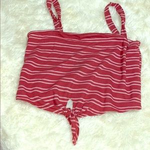 Tied up crop top